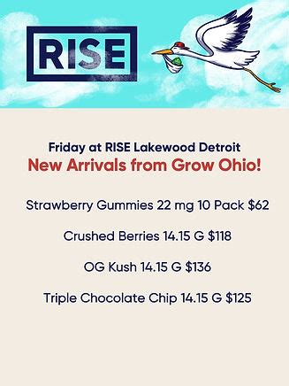 rise dispensary menu with prices.